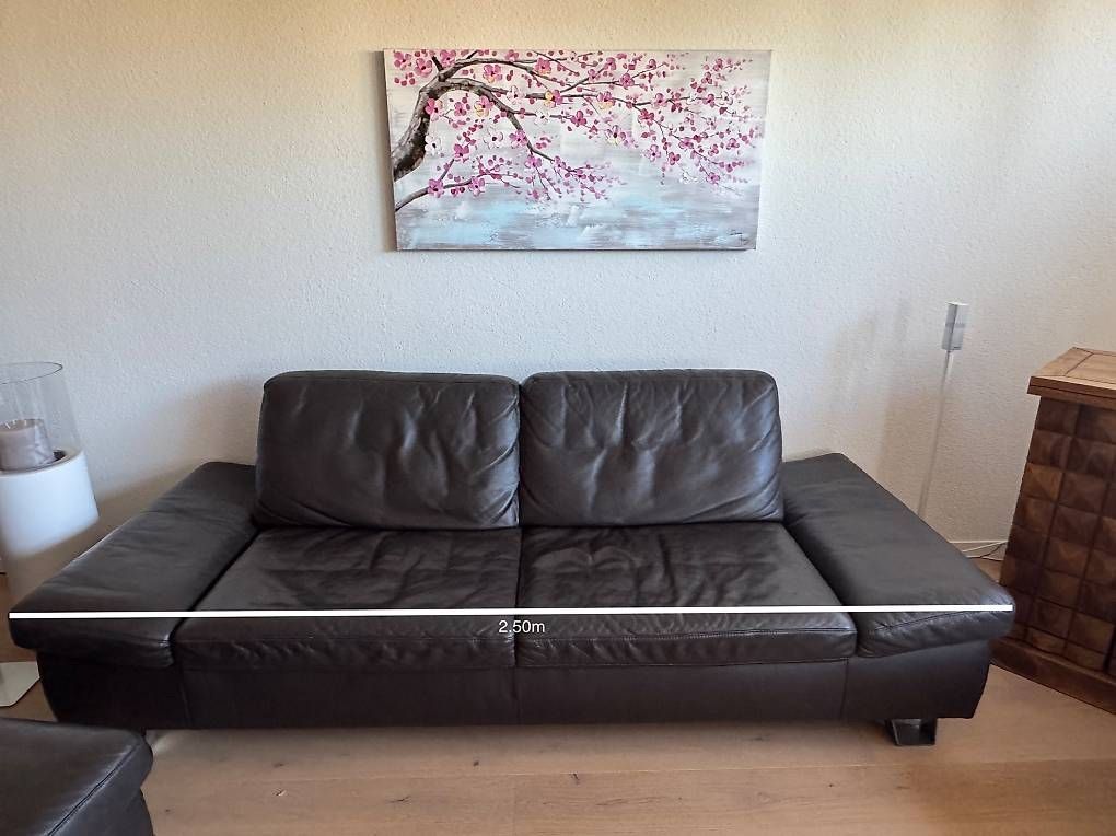 Living Divani Sofas: Echtes Ledersofa-Set (2 Sofas + Hocker) – Gebraucht aus Spreitenbach von lua_6rgh 1