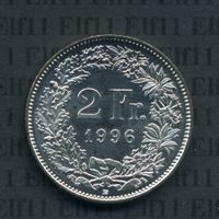 CHF___2.00 1996 stgl *nigelnagelneu! 2 Franken