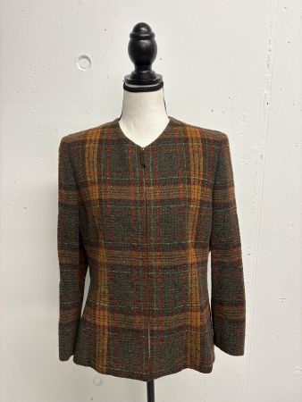 Akris Oscar Ron Vintage Blazer Gr. 40 braun Wolle