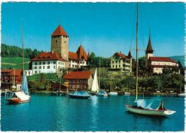 AK Spiez Schloss mit Hafen - Pro Patria 1968