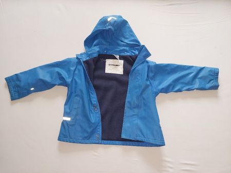 Blaue Kinder Regenjacke Gr. 110/116 gefüttert