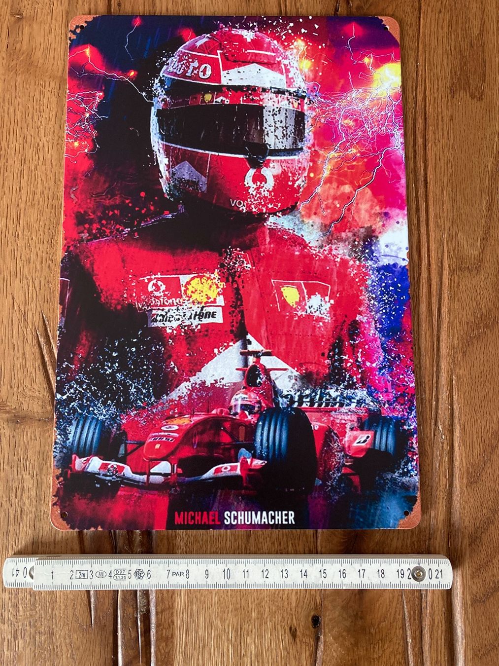 Insegne: Michael Schumacher Blechschild / 20 x 30 CM / neu!!! – Nuovo e nell'imballaggio originale da Bremgarten AG venduto da Eurotiz 1