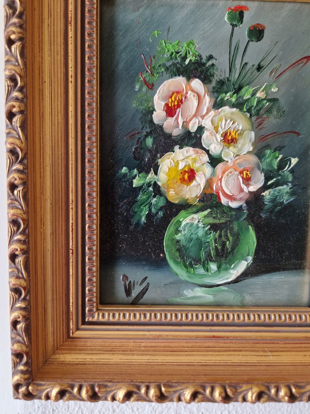 Cadres de tableaux: Ölgemälde Blumen mit Rahmen – D'occasion à Bern par Antikbatik 2