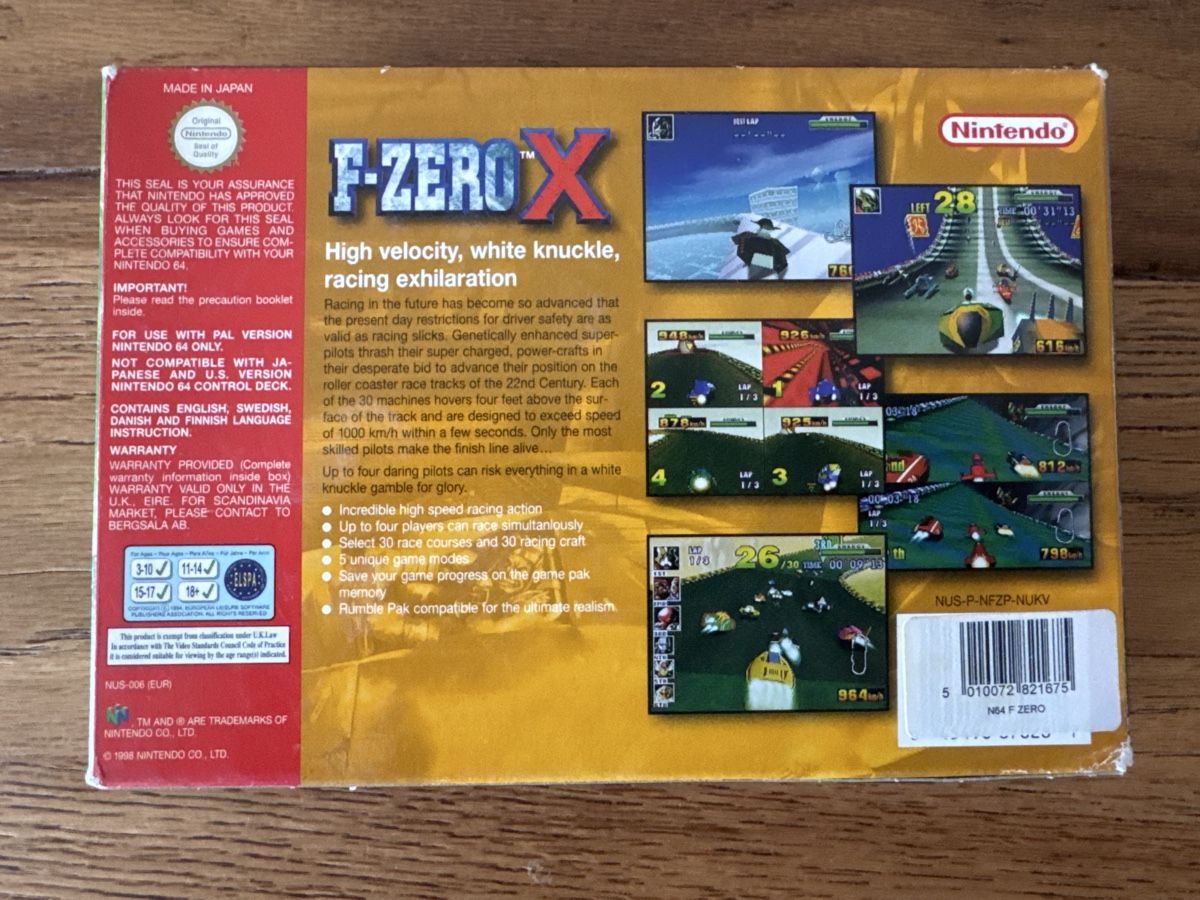 Nintendo Spiele: Nintendo 64 F-Zero X Spiel PAL Version – Gebraucht aus Lenzburg von eyworld 1