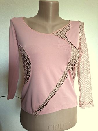 Haut Asymétrique – Rose poudré – Made in Italy - Gr. S/M