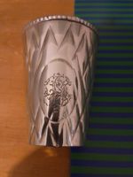 toller Silberbecher Monogramm Becher versilbert Kerzenhalter