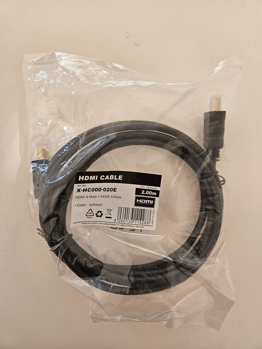 Cavi: Cable HDMI 2m PureLink – Nuovo e nell'imballaggio originale da Lausanne venduto da FamilleCool