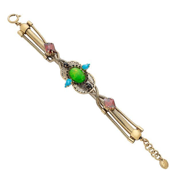 Armbänder & -reifen: Statement Bracelet with Green Mojave Türkis, 20 cm – Neu (gemäss Beschreibung) aus Zürich von kasiaf 2