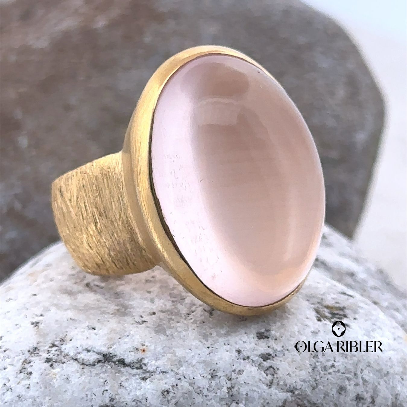 Olga Ribler Anelli: Statement Silber Ring 925 - Rosenquarz - Grösse 58 – Nuovo (secondo la descrizione) da Luzern venduto da Schmuckoutlet 8