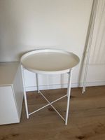 Beistelltisch rund Metall weiss guter Zustand gebraucht