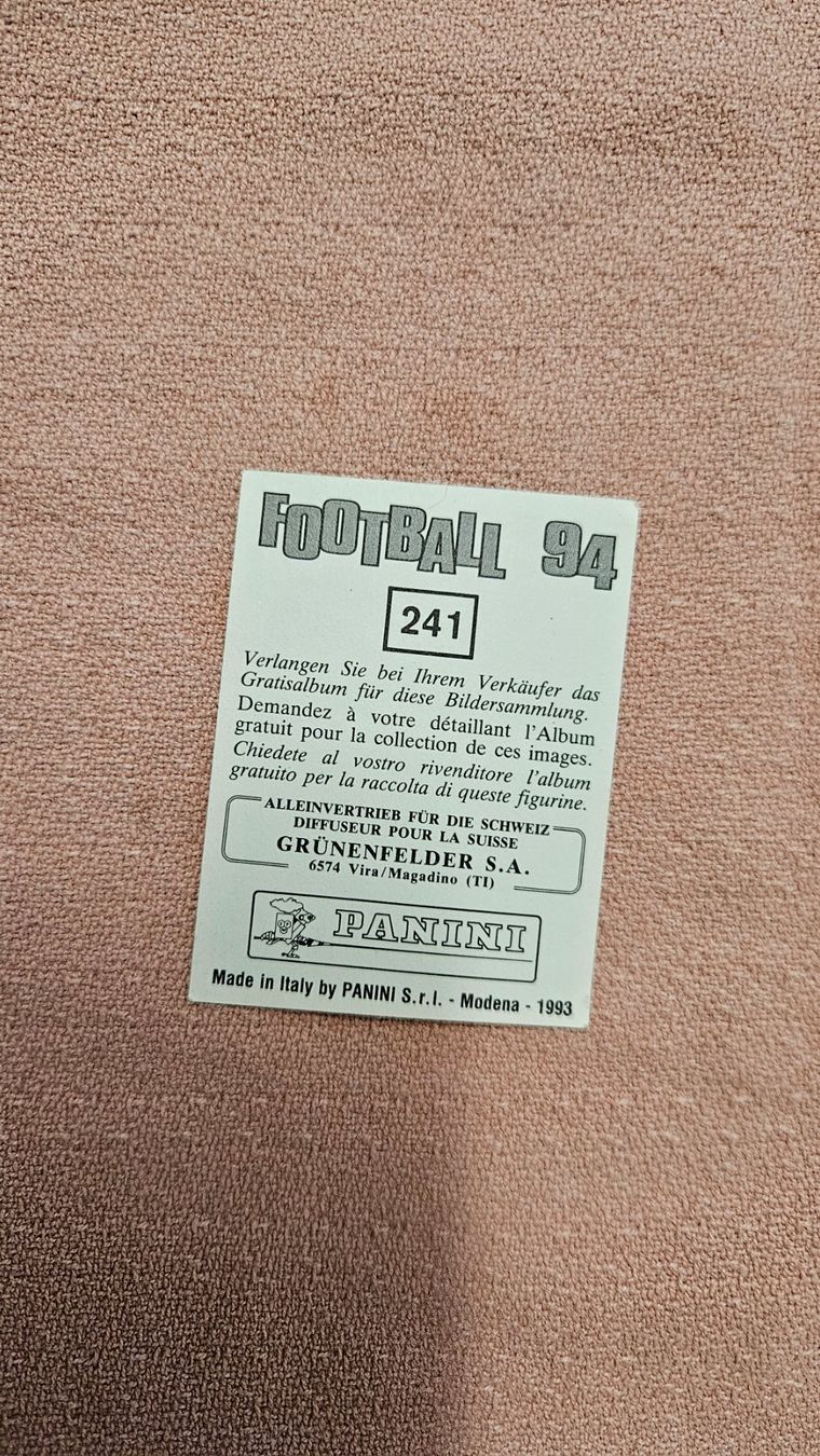 Panini Carte collezionabili: 1 figurina Football 1994 – Usato da Melano venduto da H-Sara 1