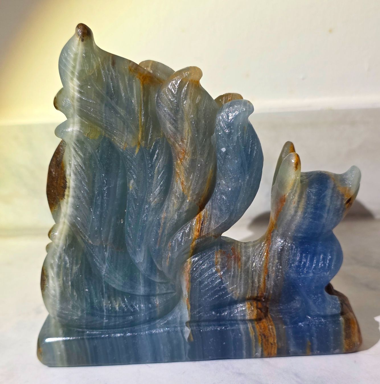 Minerali & Pietre curative: Blauer Onyx Fuchs C 462g – Nuovo e nell'imballaggio originale da Matzingen venduto da Shay_Crystalz 2