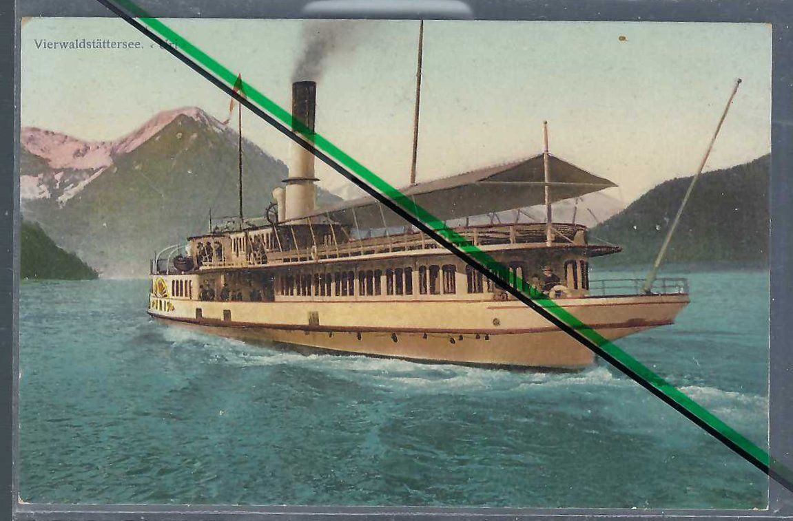 Ansichtskarten: Vitznau. Dampfschiff 'Uri'. – Gebraucht aus Horw von SwissSteamMemories