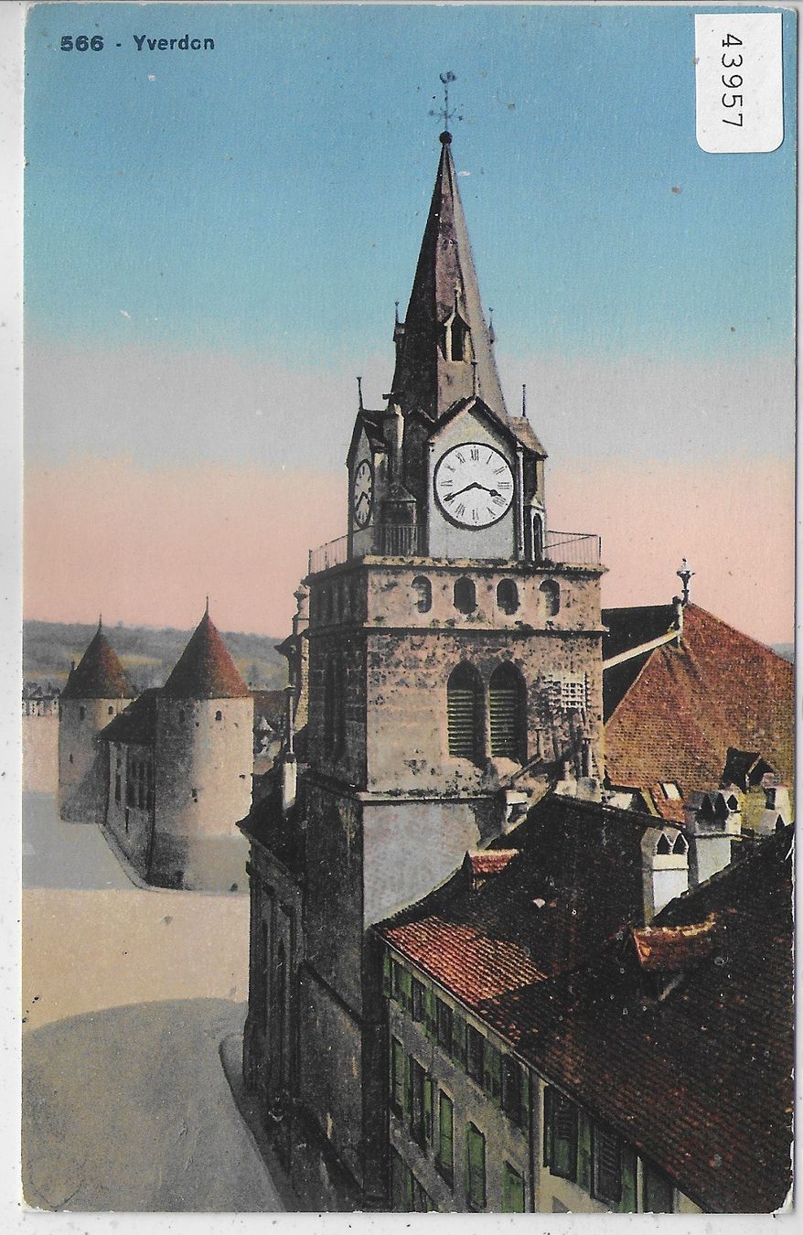 Cartes postales: Yverdon - Eglise - Litho – D'occasion à Ettingen par Kartenplanet