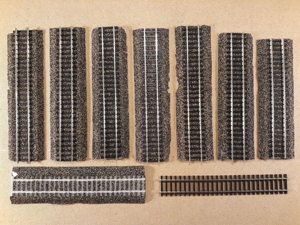 10 Rails Droits Hornby HO (échelle 1/87) - Longueur 73 Mm Chacun - Occasion - Pour Modélisme Ferroviaire