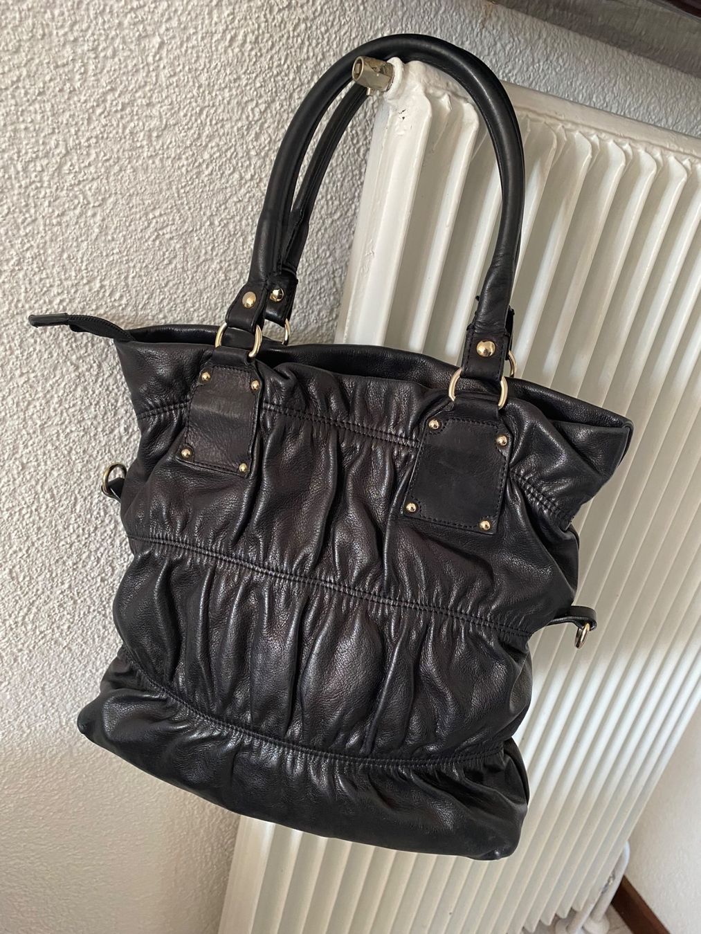 Navyboot Borse da donna: NAVYBOOT schwarze Ledertasche Matelassé – Usato da Besazio venduto da lionheart63 4