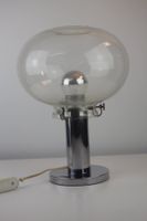 Vintage Design Tischlampe Chrom & Glas 70er