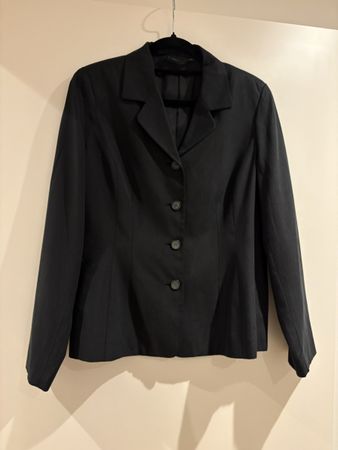 Blazer Vintage 1990s Laura Ashley soie bleu nuit parfait
