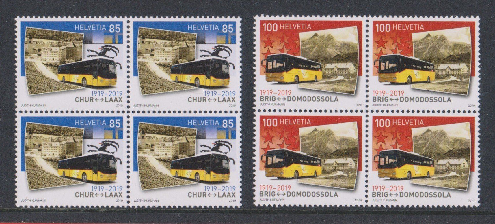 Tutti i francobolli: 2019  Viererblocksatz  Postauto  ** Postfrisch ** – Nuovo (secondo la descrizione) da Adliswil venduto da Aenti