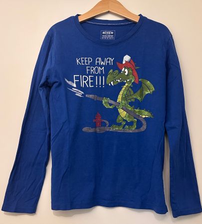 Langarmshirt Longsleeve REVIEW, Feuerwehr Drache, Gr.128/134