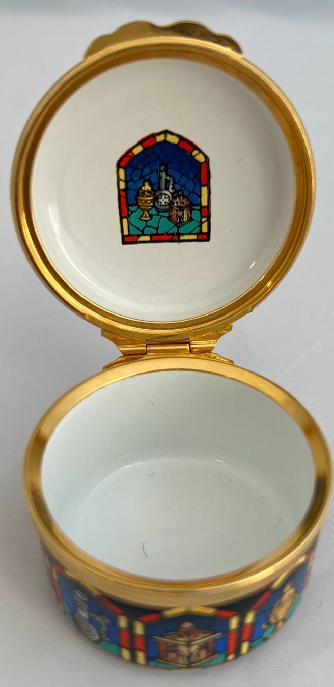 Contenitori & Simili: Halcyon Days Enamels, handbemaltes Weihnachtsdöschen, 1989 – Usato da Zürich venduto da Drahtzug 3