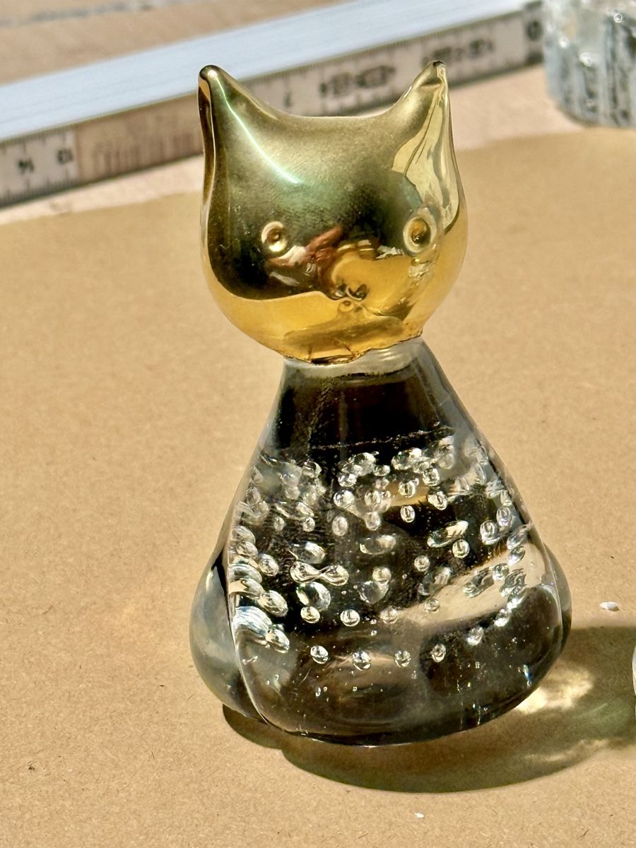 Statuette: Two Crystal Cat Figurines: Charming Home Decor Pieces – Usato da Lausanne venduto da vas_mbk2 1