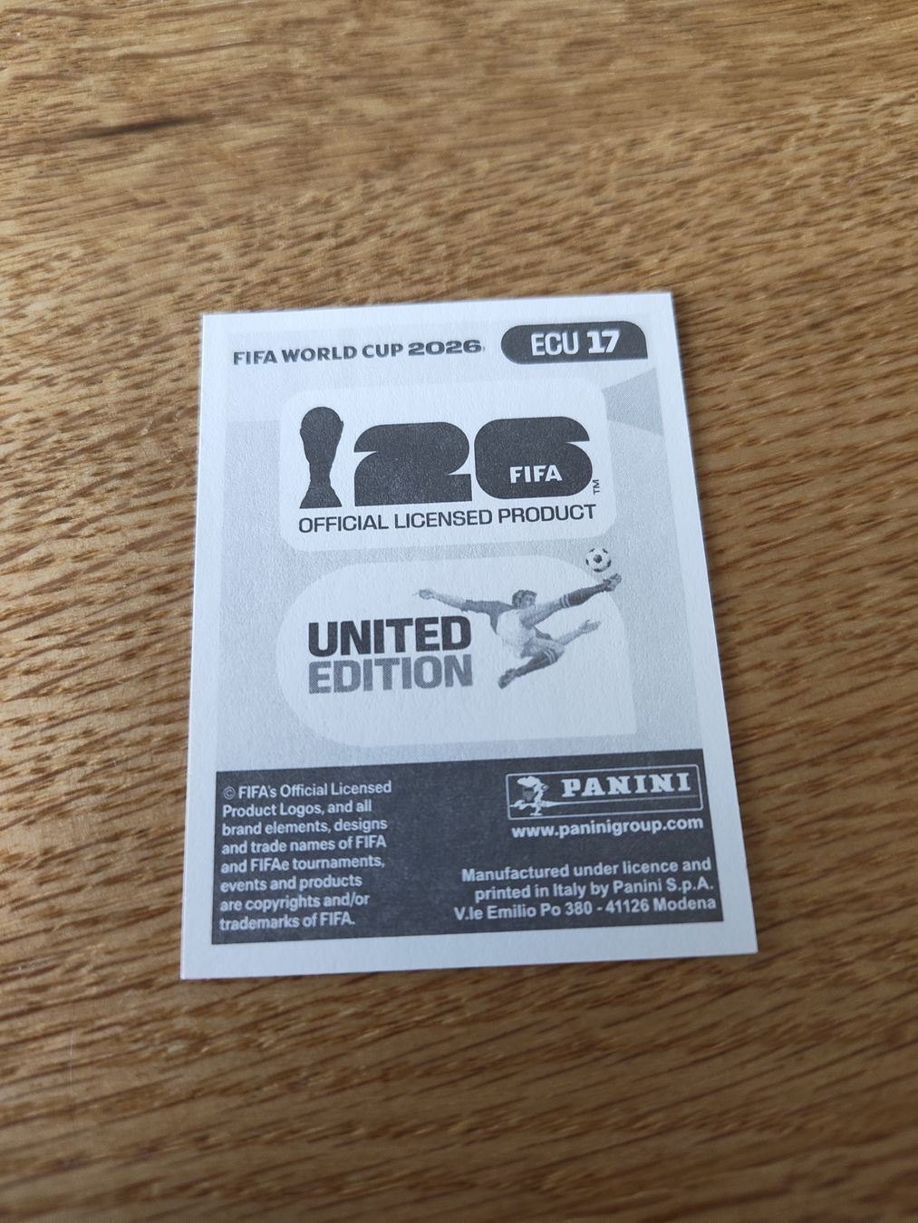 Panini Carte collezionabili: Panini Wm 2026 Ecu 17 – Nuovo (secondo la descrizione) da Lieli venduto da Maholo 1