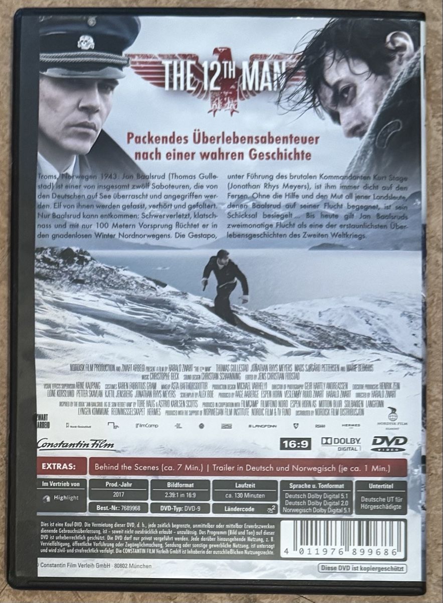 Tutti i DVDs: THE 12 TH MAN – Nuovo (secondo la descrizione) da Dietikon venduto da AndreaSch01 1