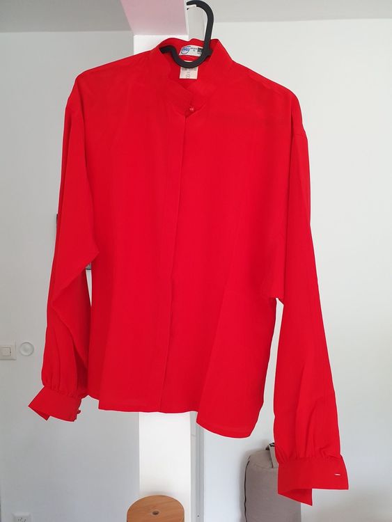 chemisier long chanel 38 m tunique crepe de soie