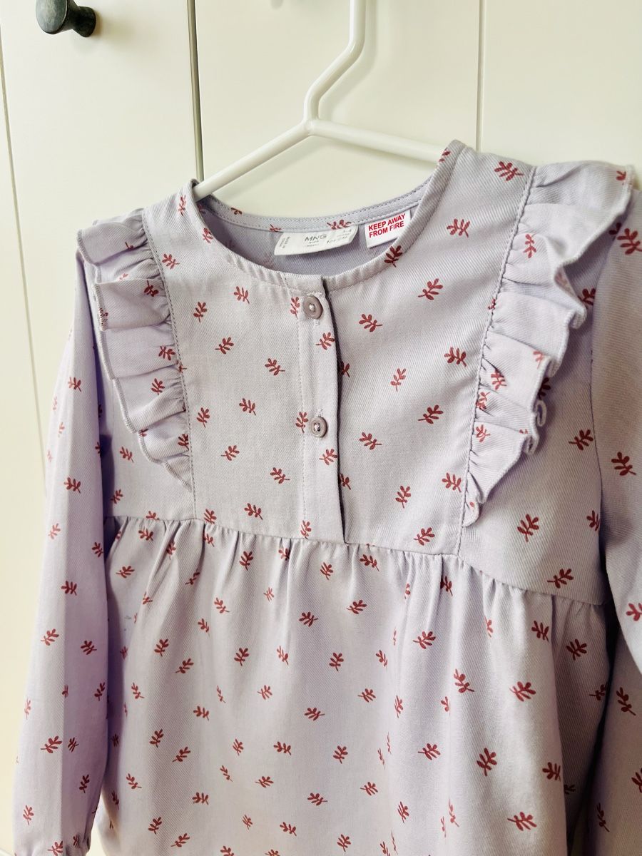 Mango Pigiama & Simili: Mango, 104, Pyjama set, Lila und Blumen, neu – Nuovo e nell'imballaggio originale da Burgdorf venduto da rulan 1
