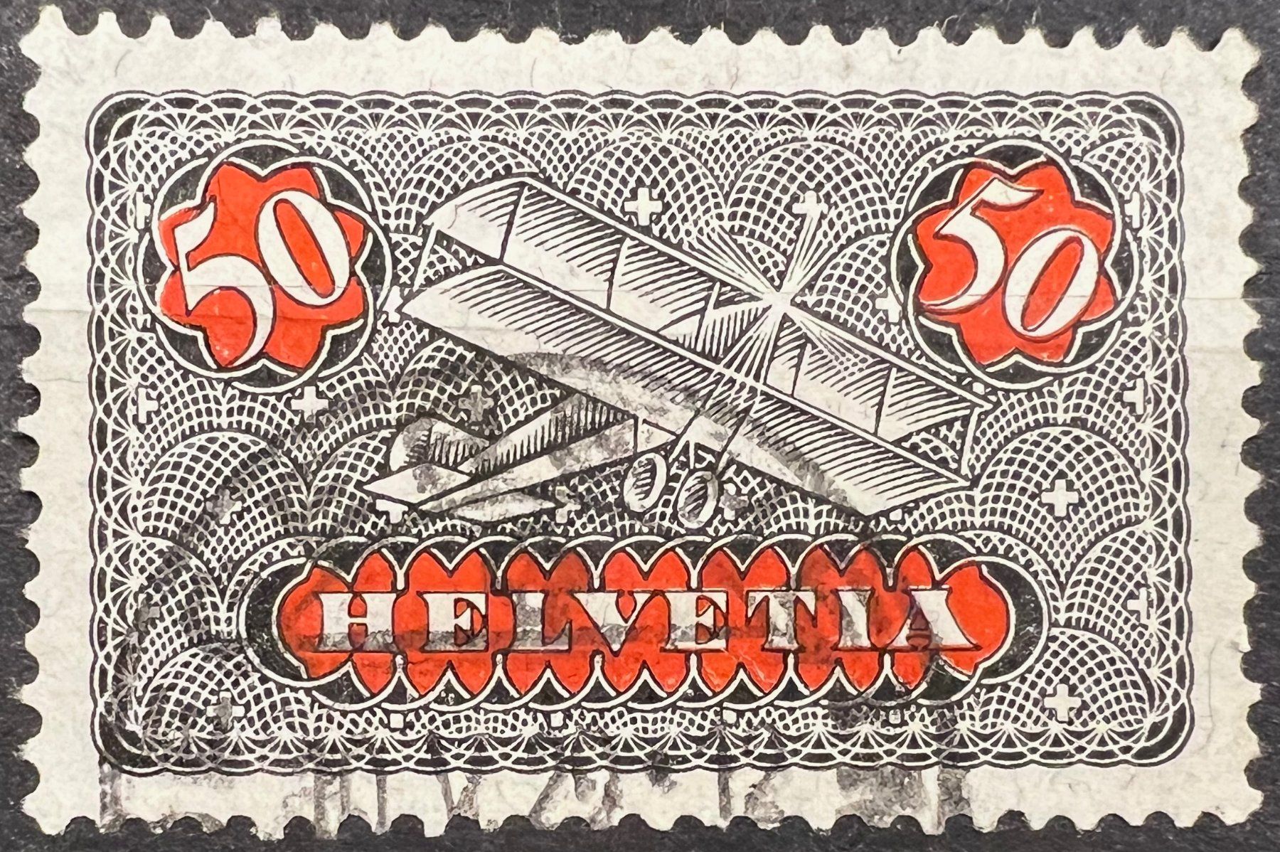 Tutti i francobolli: Flugpost F8 sauberer Halb-⦿ SBK 35.- – Usato da St. Gallen venduto da Cheirodon