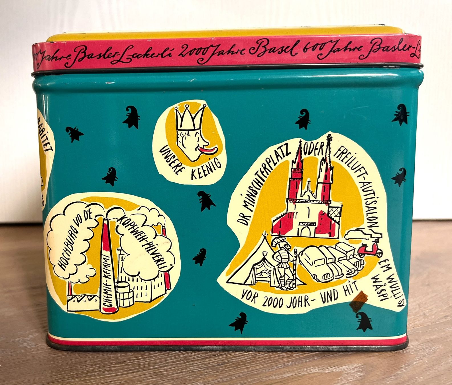 Dosen: Rare Blechdose  "Läckerli-Huus, Basel" (André Klein) 1957 – Gebraucht aus Rothrist von Brandystar 6