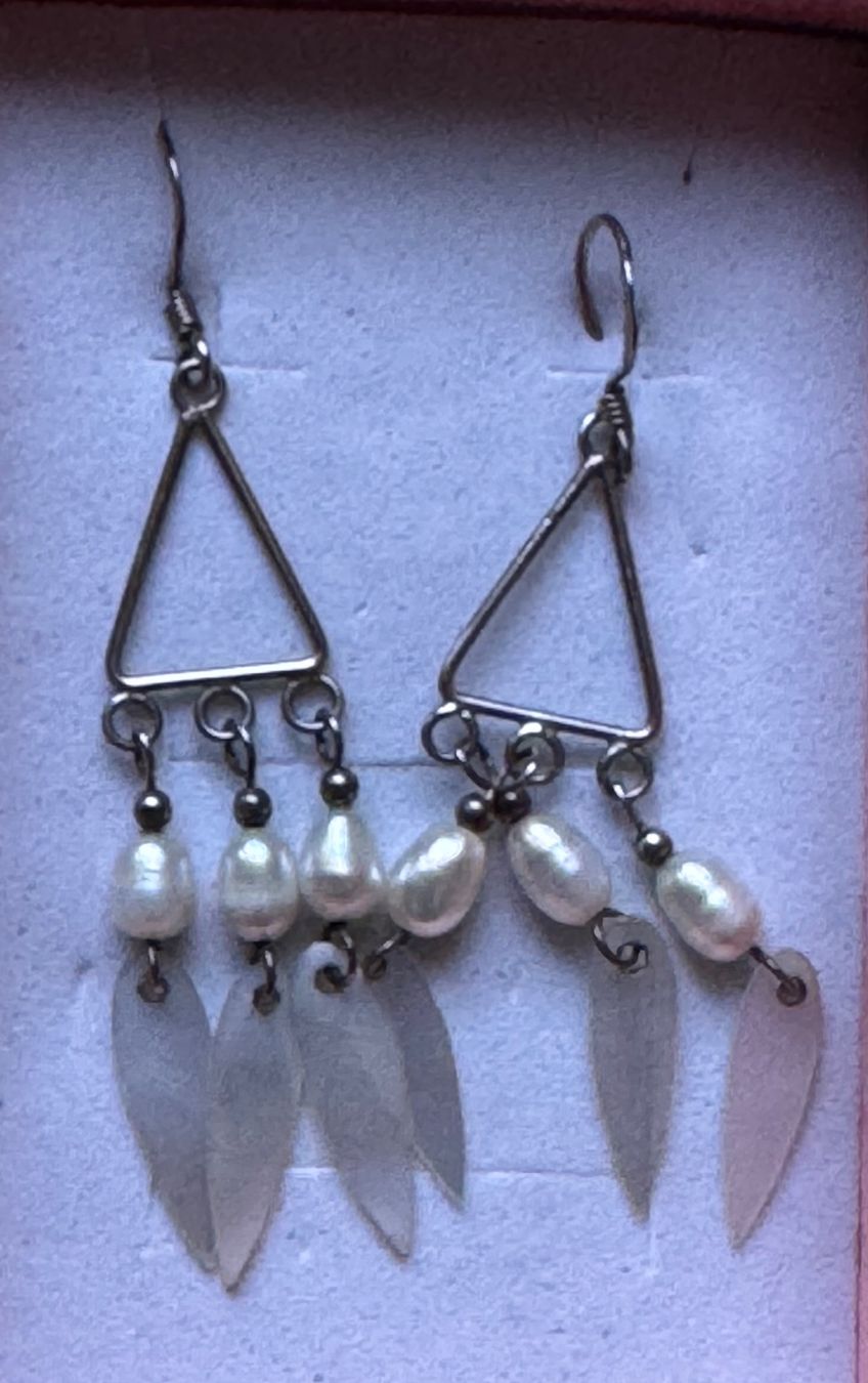 Orecchini pendenti & Orecchini a lobo: Ohrringe 925 Sterling Silver Perlen und Perlmutt – Usato da Grabs venduto da Dekostuebli