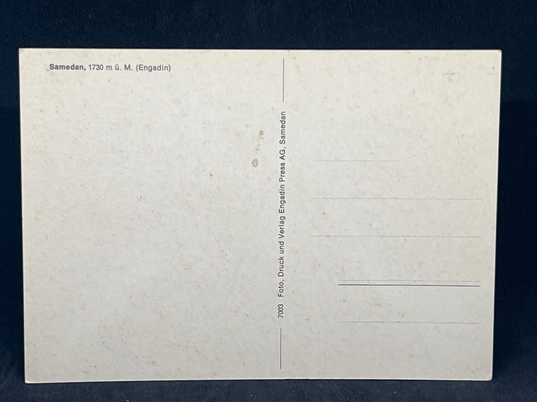 Cartoline postali: Samedan, 1730 m ü.M. (Engadin) – Usato da Widnau venduto da Brusi9 1