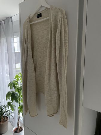 Pull&Bear Cardigan beige Gr. L Übergangsjacke Frühling