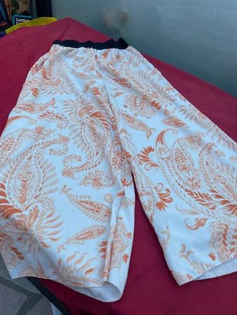 Damen Sommerhose Freizetihose weiss/orange Today L/XL