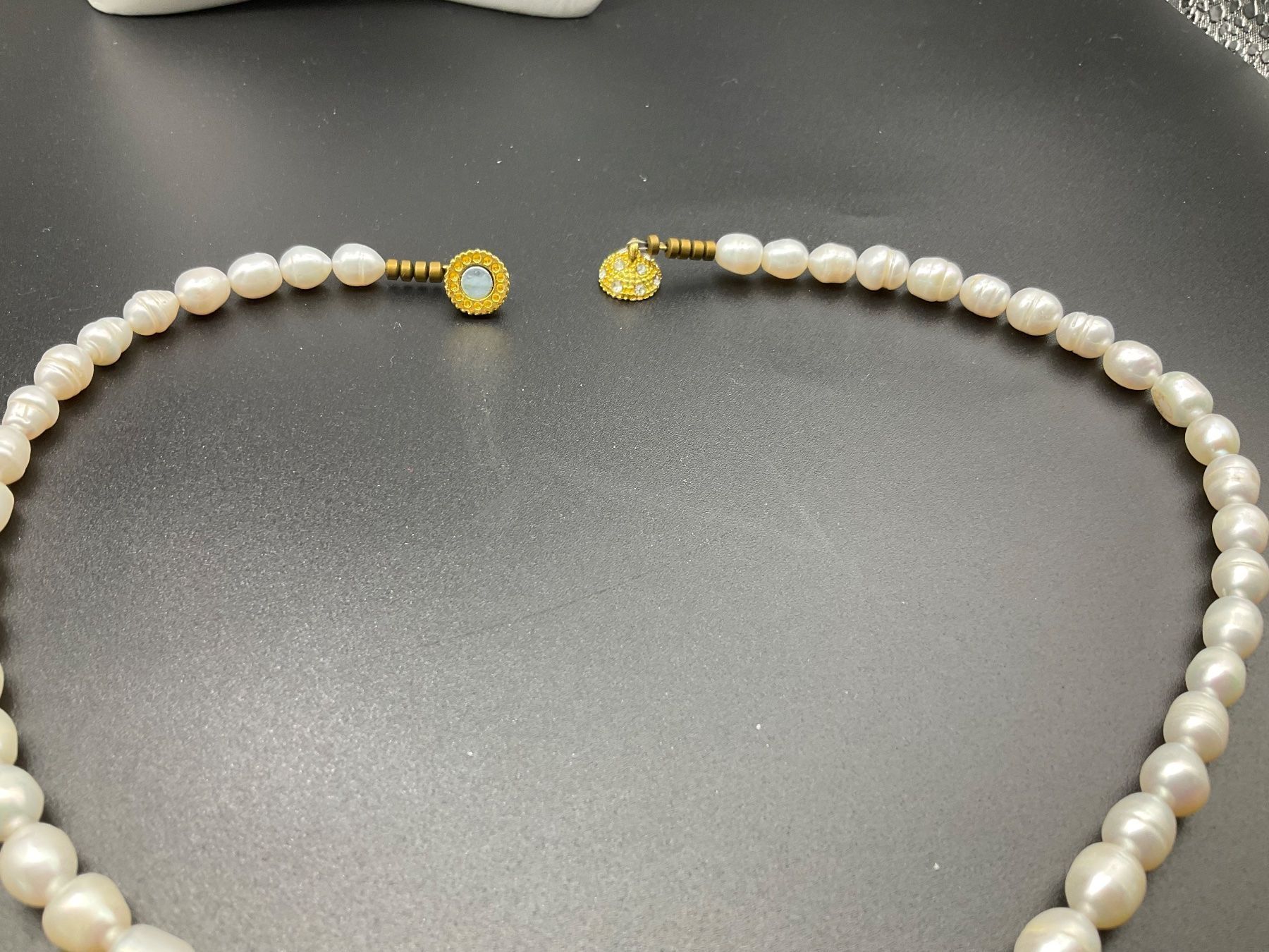 Catenine: Attraktives Perlencollier mit Quarz-Anhänger – Nuovo (secondo la descrizione) da Luzern venduto da S.Kern01 4