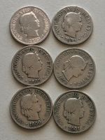 Lot mit 6 Stk. 5 Rp. (1893/94/95/98/1900/01