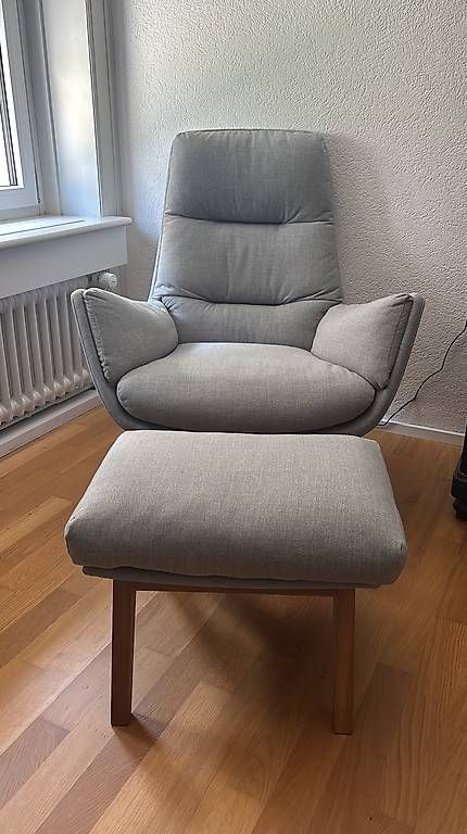 Micasa Sessel: Bequemer Micasa Sessel mit Hocker – Gebraucht aus Zürich von IngridM