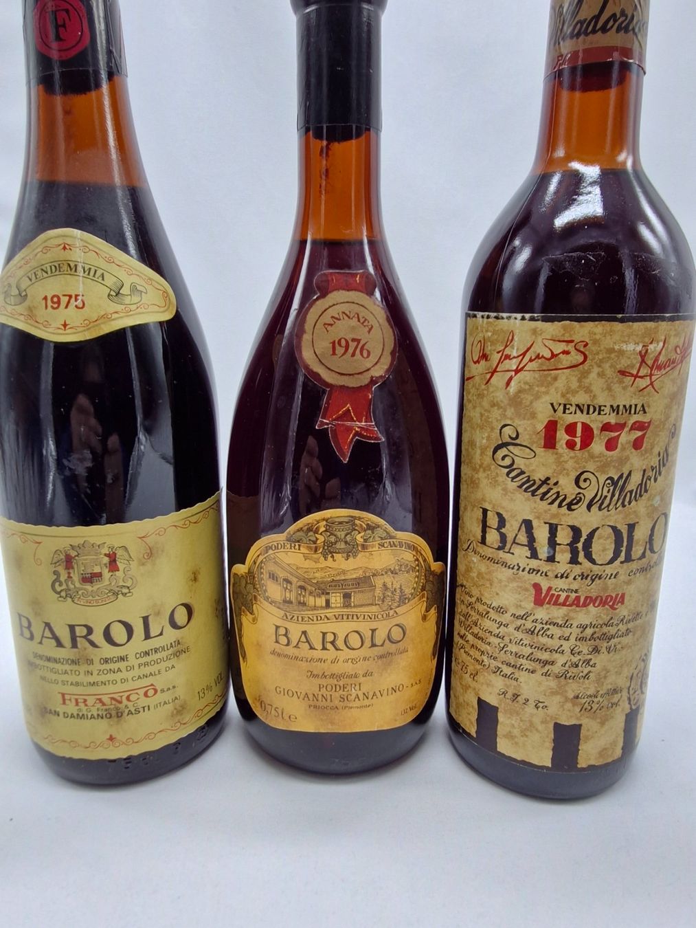 Wein: BAROLO / 1975 - 1976 - 1977 – Neu (gemäss Beschreibung) aus Bulle von italicum