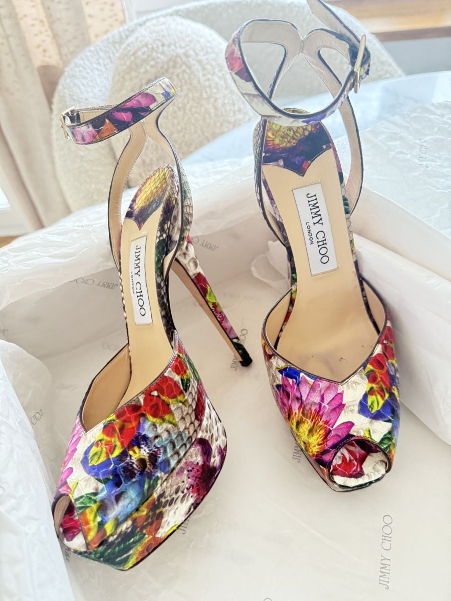Jimmy Choo Scarpe da donna: Jimmy Choo Lola Python Gr. 37,5 – Nuovo (secondo la descrizione) da Zug venduto da katarinajj 1