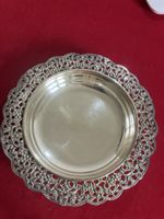 Topkant Silberplatte, versilbert, vintage Deko Herbst! (54)