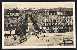 Zürich, Strassenbahn in der Bahnhofstra