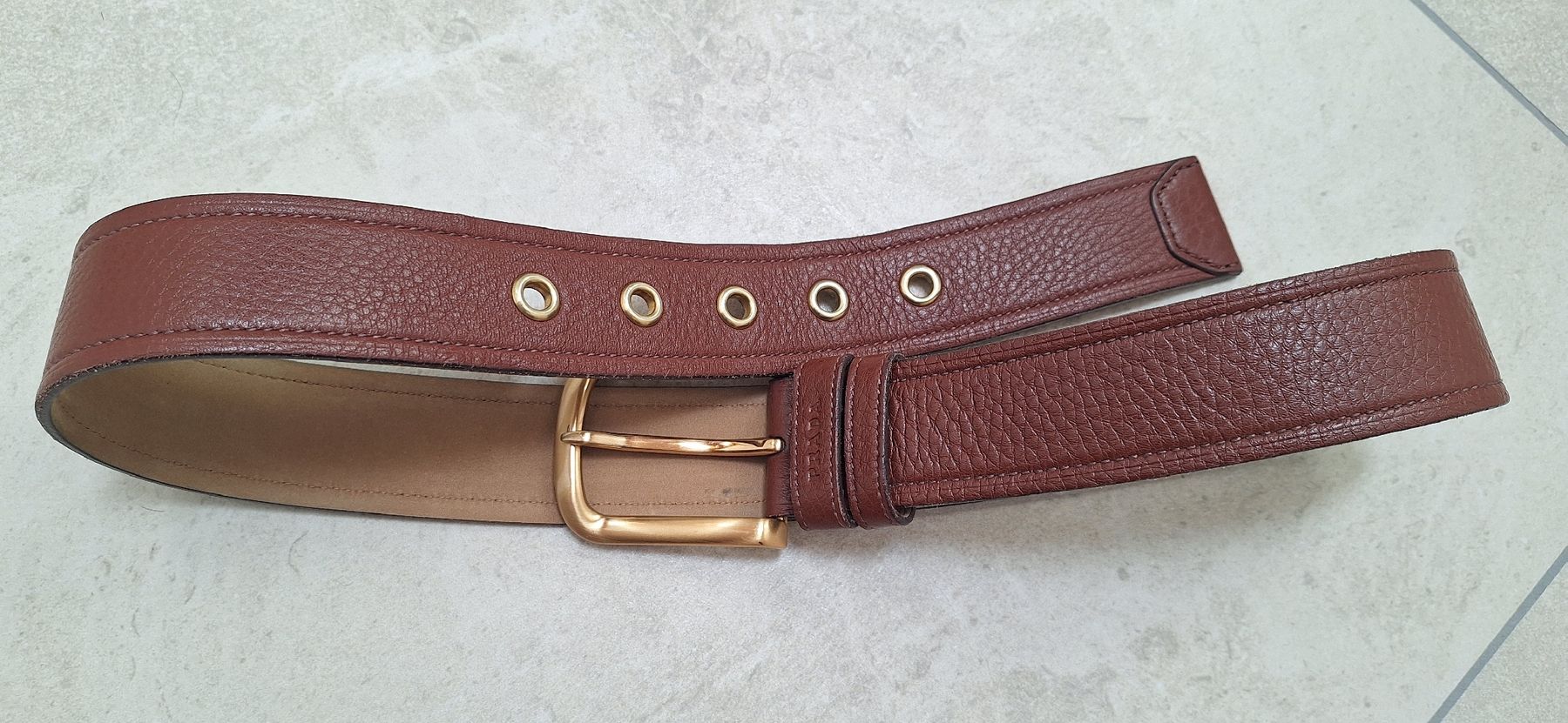 Prada Cinture: Original PRADA Ledergürtel, braun, Grösse 85/34 – Nuovo (secondo la descrizione) da glis venduto da Nanbo 4