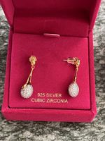 Rachel Zoe Ohrringe 925 Silber vergoldet mit Zirkonia