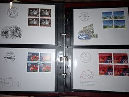 Album mit 53 4er Block Briefen / Fdc Schweiz