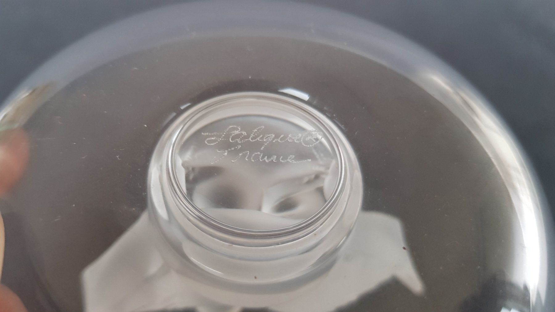 Bicchieri: Lalique - Glasschälchen mit Taubenpaar - Ringhalter – Usato da Horw venduto da Kunstreich7 5