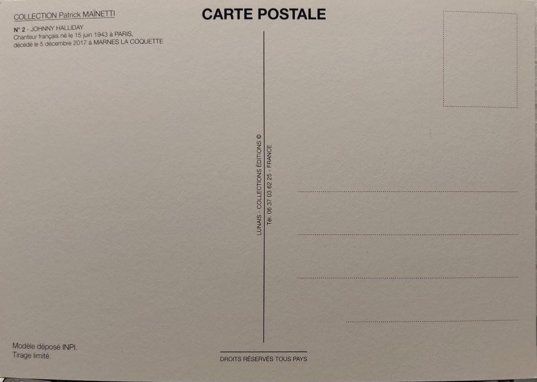 Cartoline postali: JOHNNY HALLIDAY no 2 – Nuovo (secondo la descrizione) da Delémont venduto da Domdom1 1