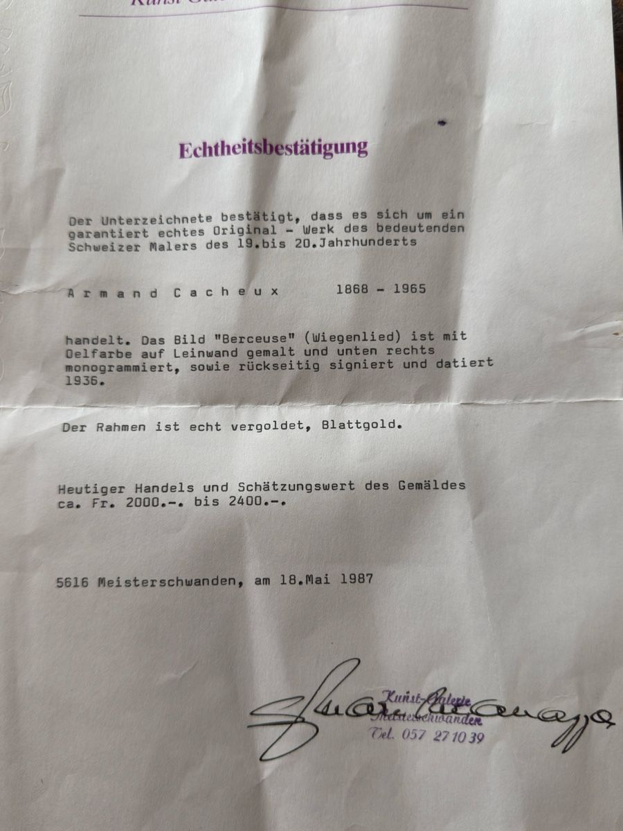 Tableaux: Originalgemälde vom Armand Cacheux – D'occasion à Hombrechtikon par Froeschli9 3