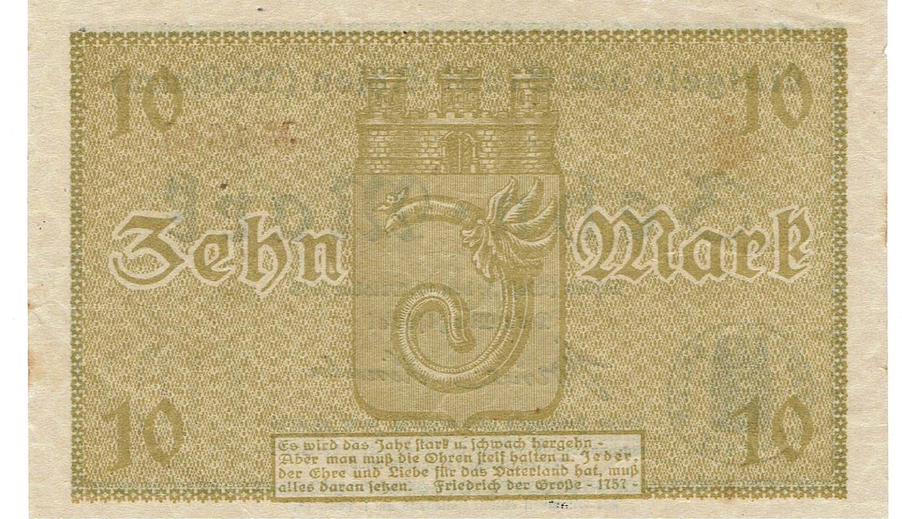 Banconote: Ahlen 10 Mark 10.10.1918 VZ+-VZ++ – Usato da Steffisburg venduto da ber_8htf 1